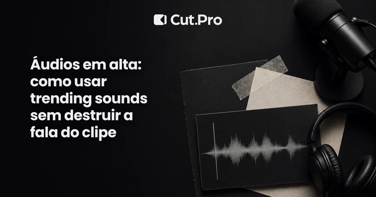 Áudios em alta: como usar trending sounds sem destruir a fala do clipe