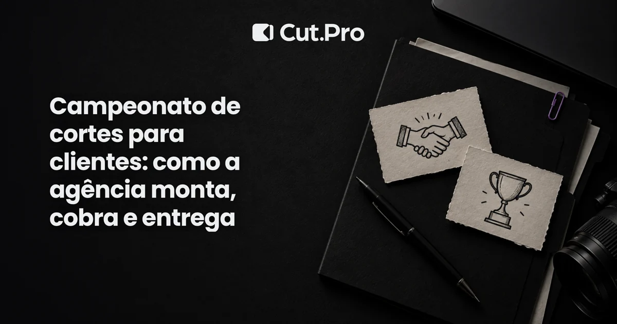Campeonato de cortes para clientes: como a agência monta, cobra e entrega