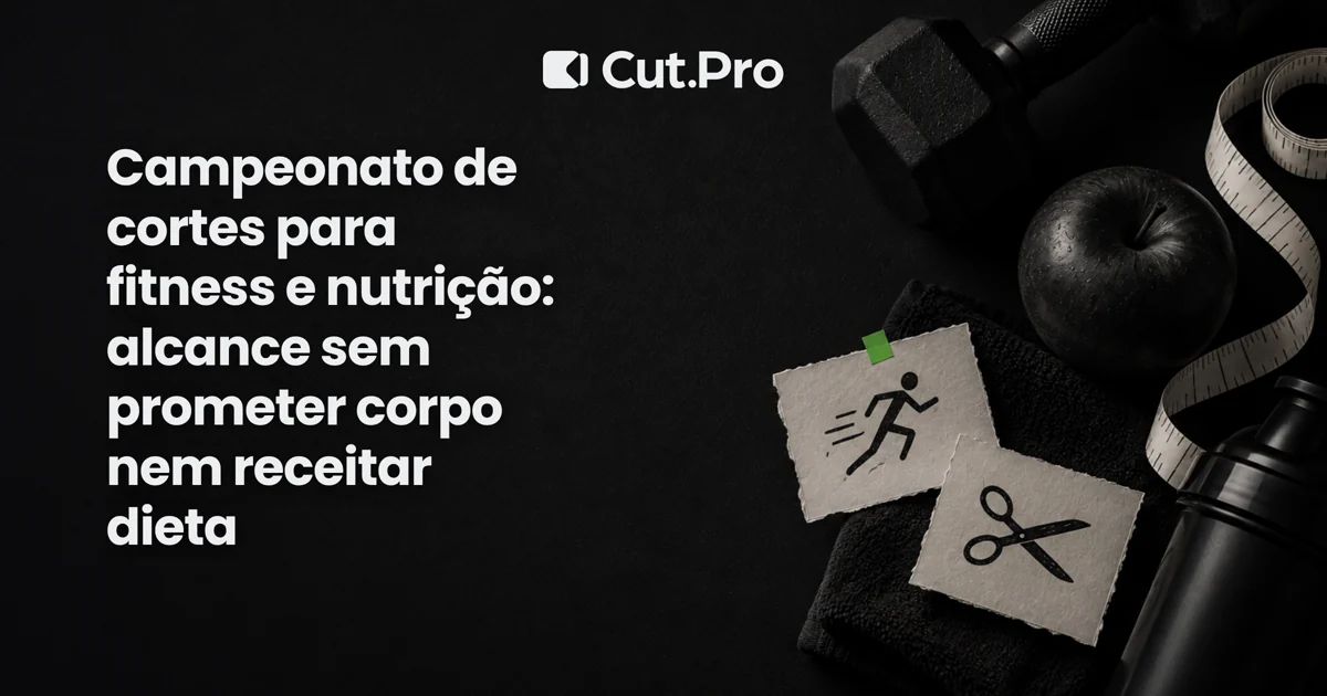 Campeonato de cortes para fitness e nutrição: alcance sem prometer corpo nem receitar dieta