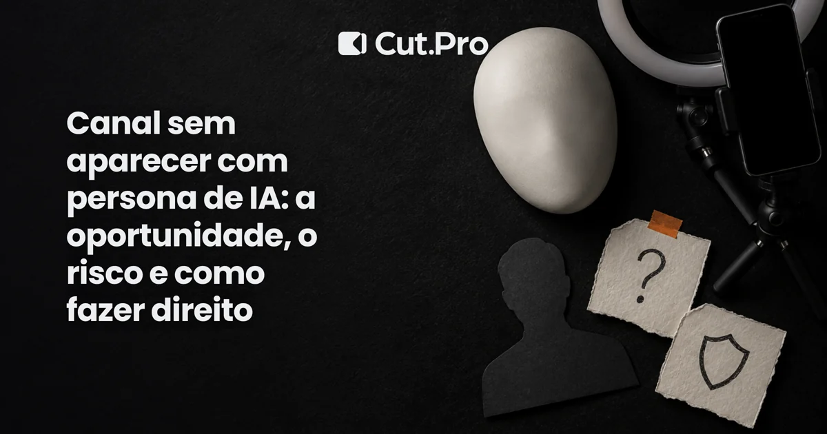 Canal sem aparecer com persona de IA: a oportunidade, o risco e como fazer direito