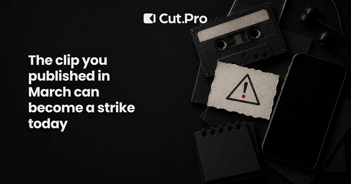 The clip you published in March can become a strike today