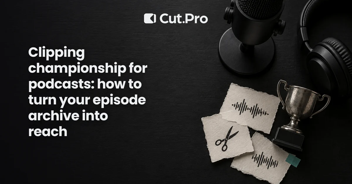 Clipping championship for podcasts: how to turn your episode archive into reach