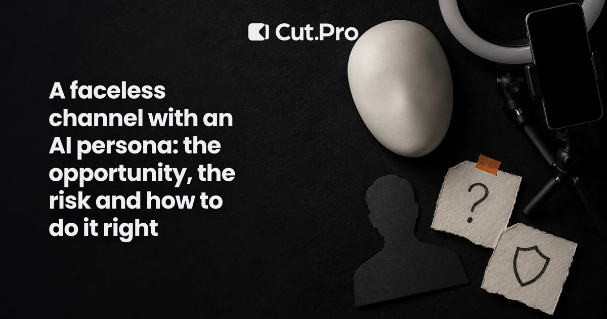 A faceless channel with an AI persona: the opportunity, the risk and how to do it right