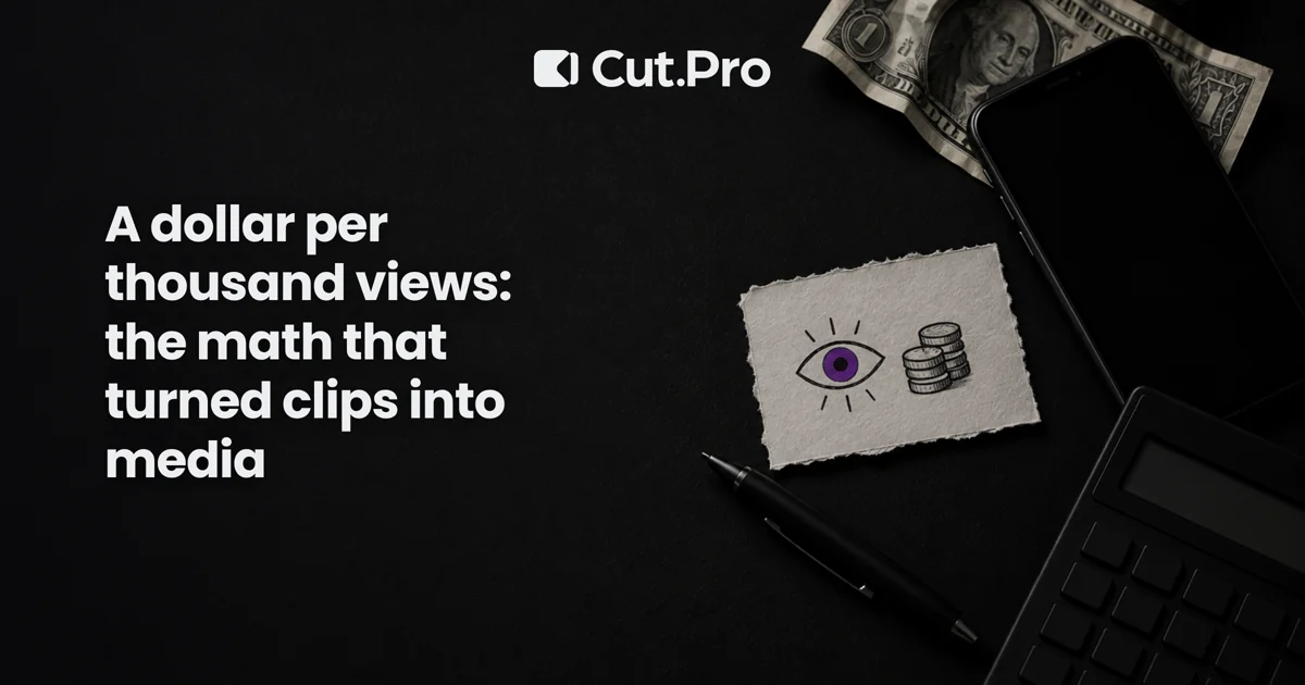 A dollar per thousand views: the math that turned clips into media