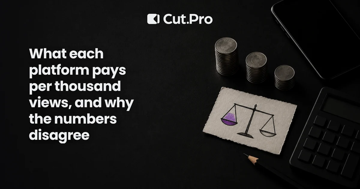 What each platform pays per thousand views, and why the numbers disagree