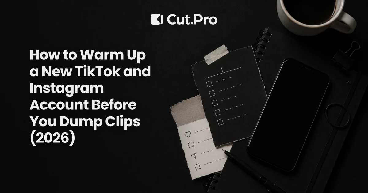 How to Warm Up a New TikTok and Instagram Account Before You Dump Clips (2026)