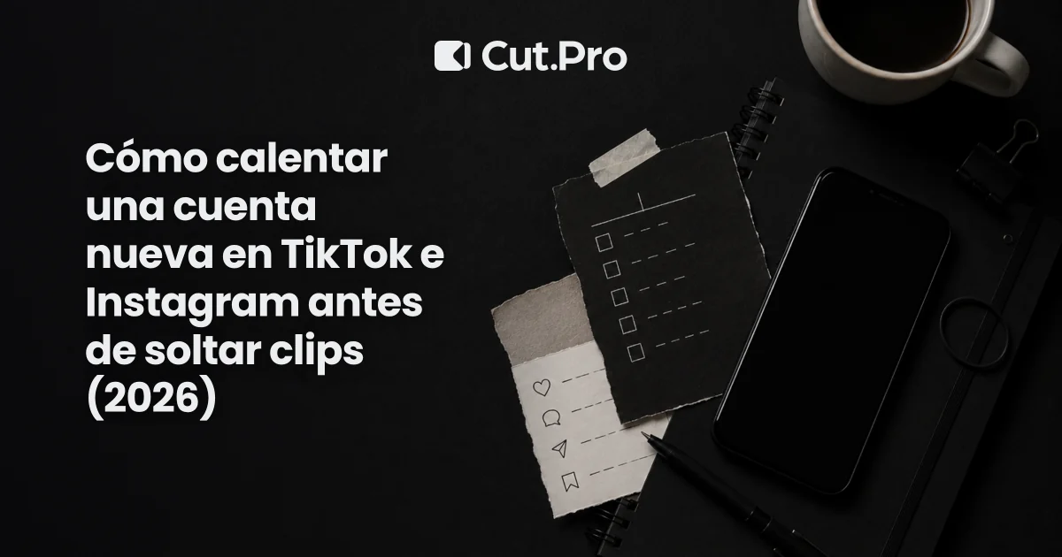 Cómo calentar una cuenta nueva en TikTok e Instagram antes de soltar clips (2026)