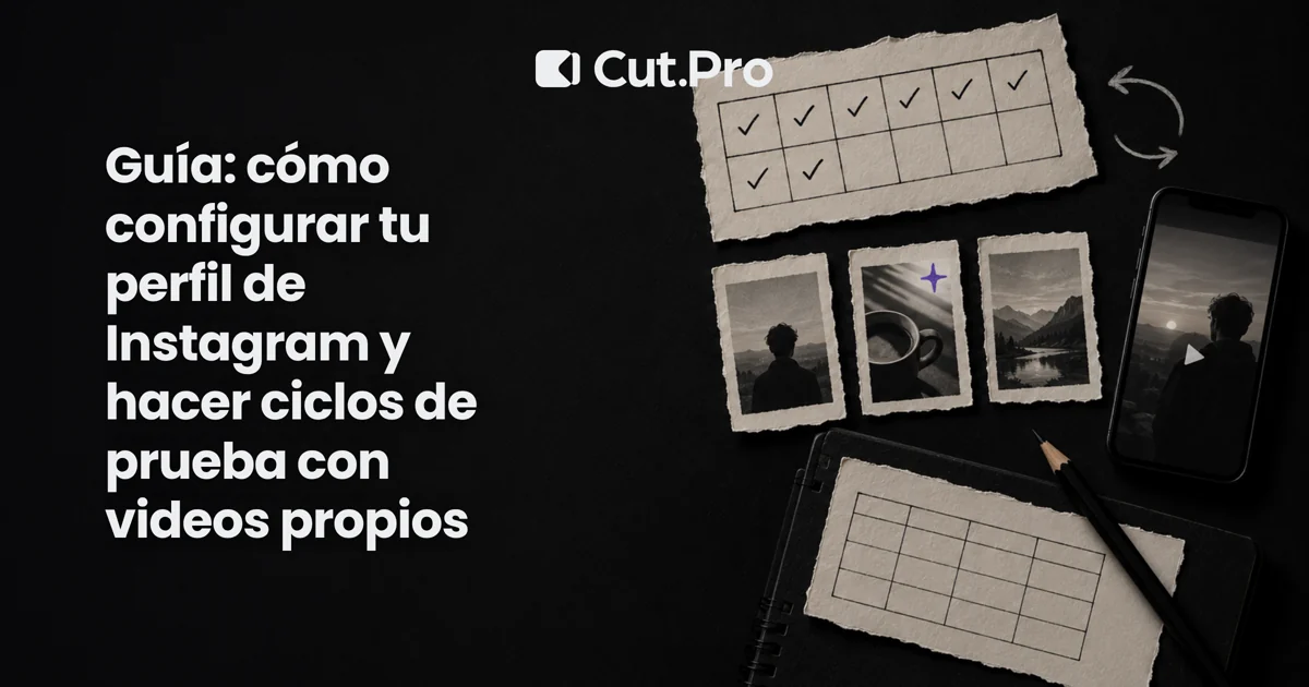 Guía: cómo configurar tu perfil de Instagram y hacer ciclos de prueba con videos propios