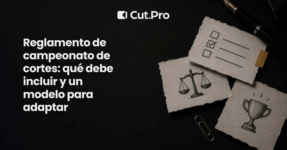 Reglamento de campeonato de cortes: qué debe incluir y un modelo para adaptar