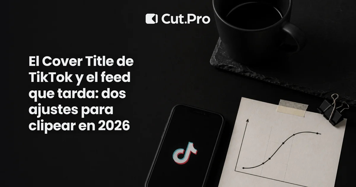 El Cover Title de TikTok y el feed que tarda: dos ajustes para clipear en 2026