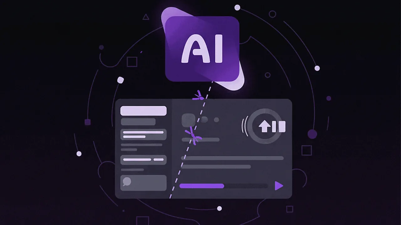 Live streaming interface being processed by artificial intelligence, with community elements.
