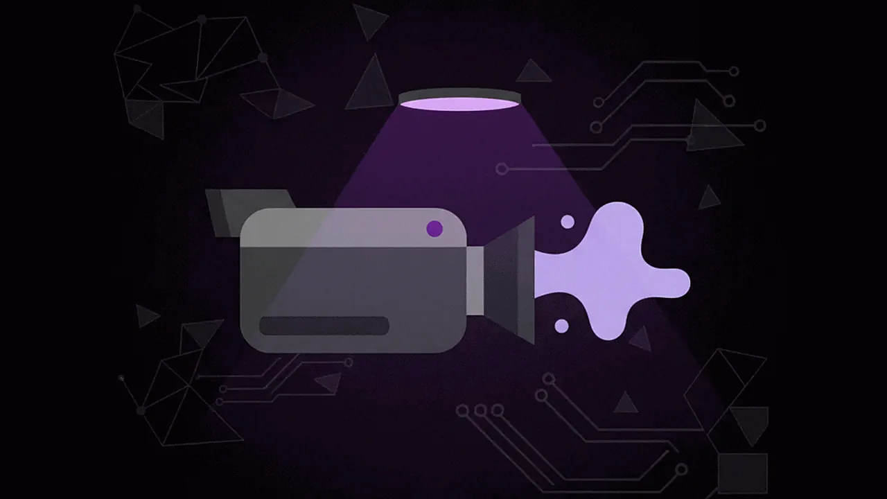 A microphone or camera in the spotlight, symbolizing the return of real content.