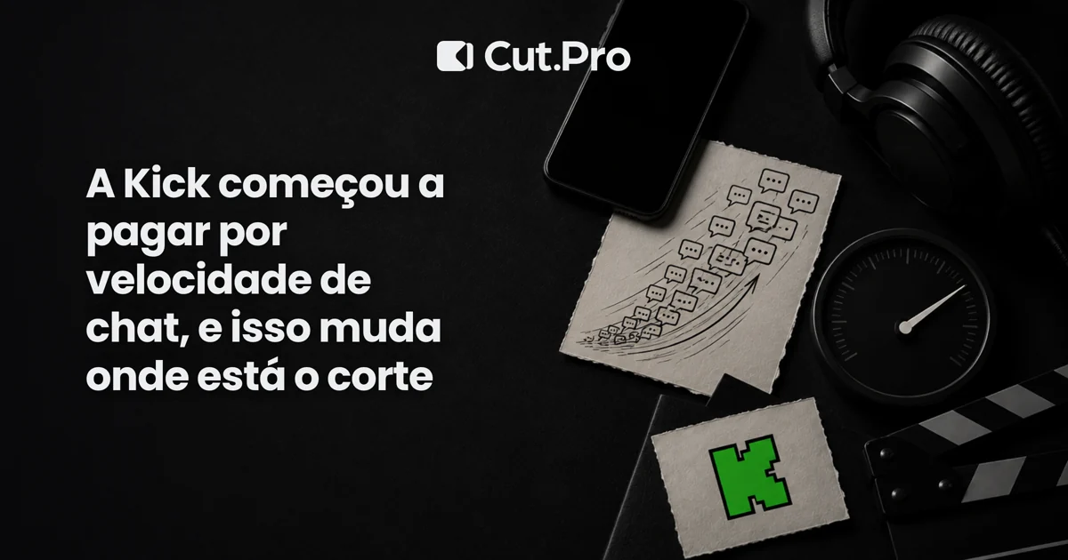 A Kick começou a pagar por velocidade de chat, e isso muda onde está o corte