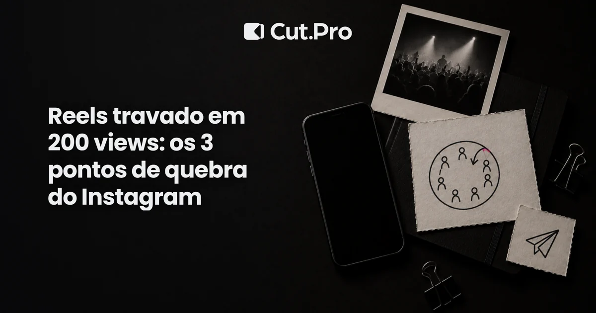 Reels travado em 200 views: os 3 pontos de quebra do Instagram