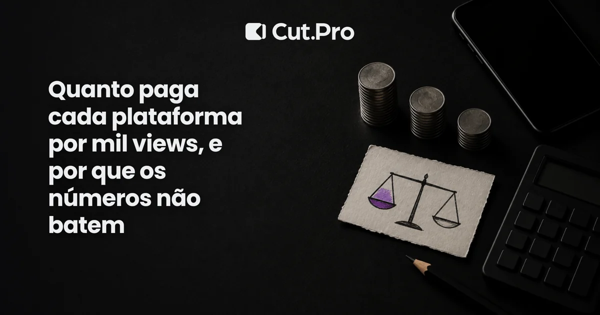 Quanto paga cada plataforma por mil views, e por que os números não batem