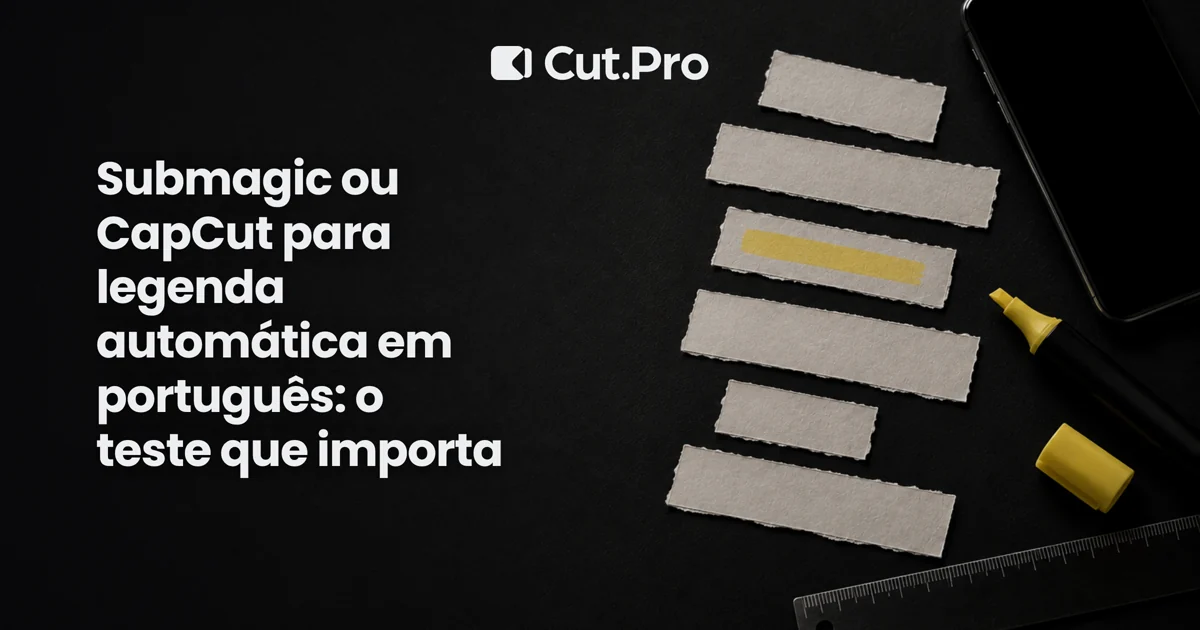 Submagic ou CapCut para legenda automática em português: o teste que importa